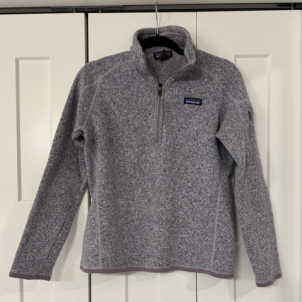 Patagonia Purple Quarter-Zip Fleece Pullover